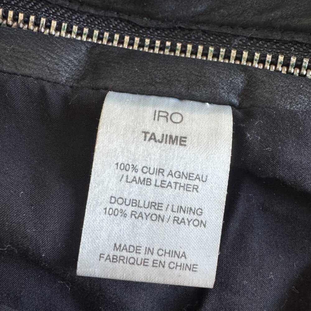 IRO Tajime Lamb Leather Suede Biker Jacket - Picture 12 of 14